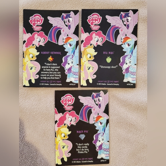 3pc super rare my little pony holographic trading cards - Picture 2 of 2